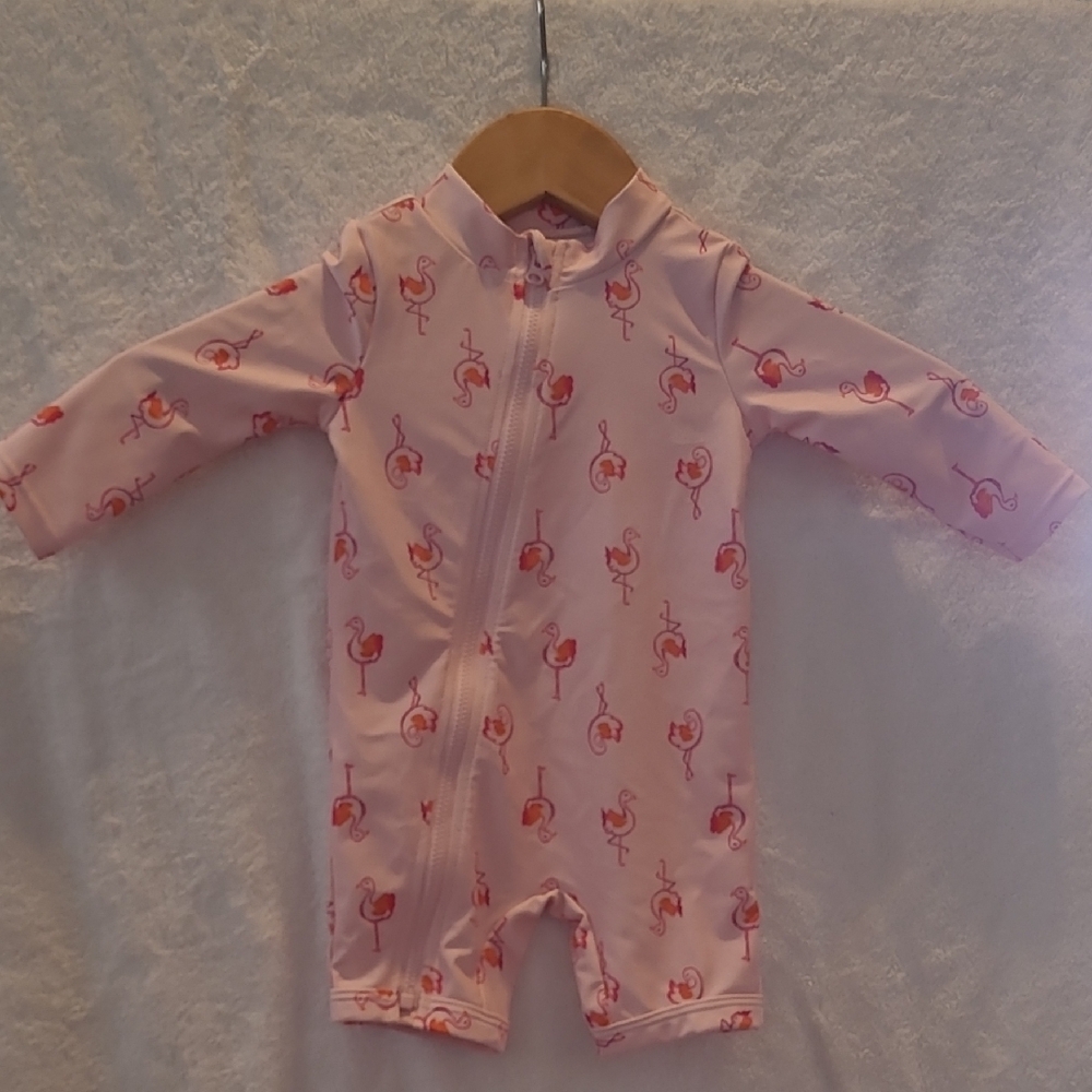 Carters Pink Flamingo Baby Swimsuit